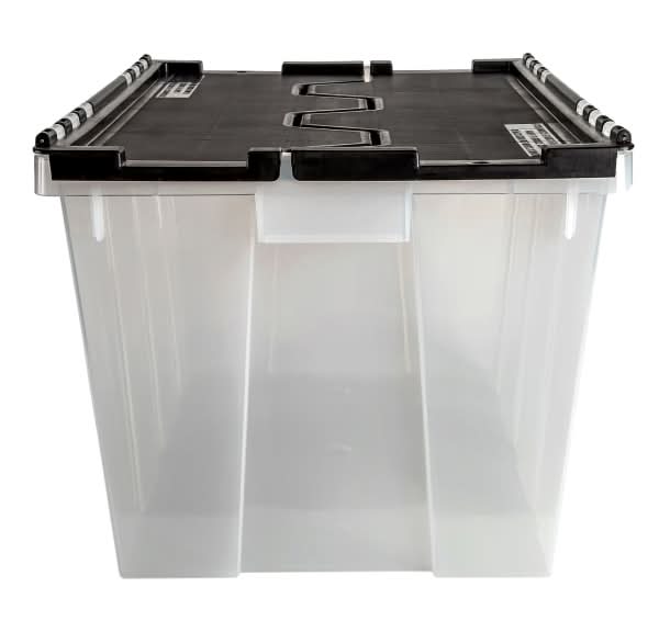 Greenmade Flip-Top Lid Tote, 12 Gallons, Black/Frost