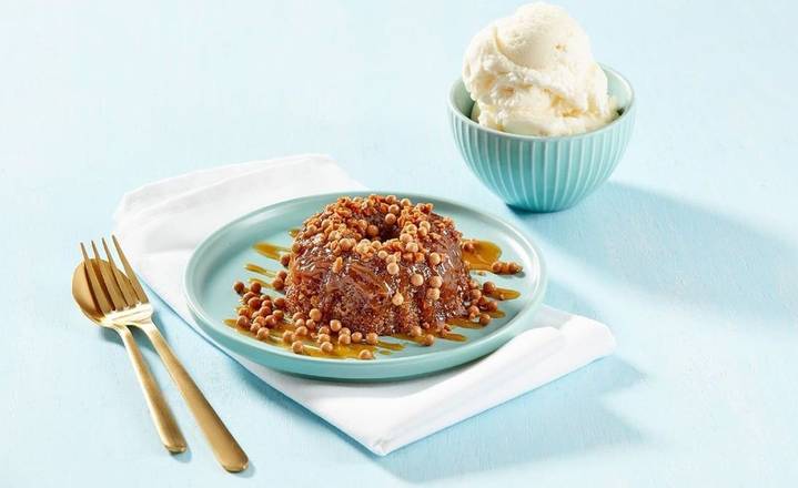 Sticky Toffee Butter Cake w/ Ice Cream