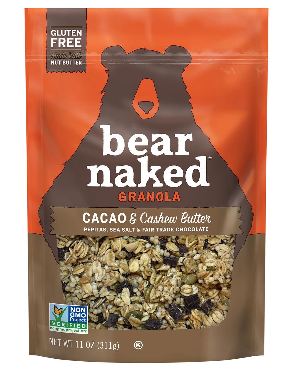 Bear Naked Whole Grain Granola, Cacao-Cashew Butter (11 oz)