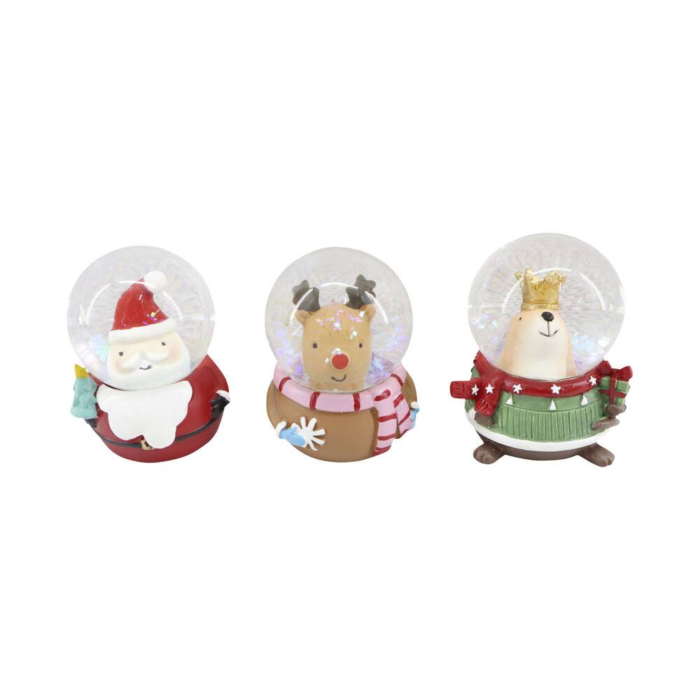 Christmas Glass Snow Globe (3 pack)