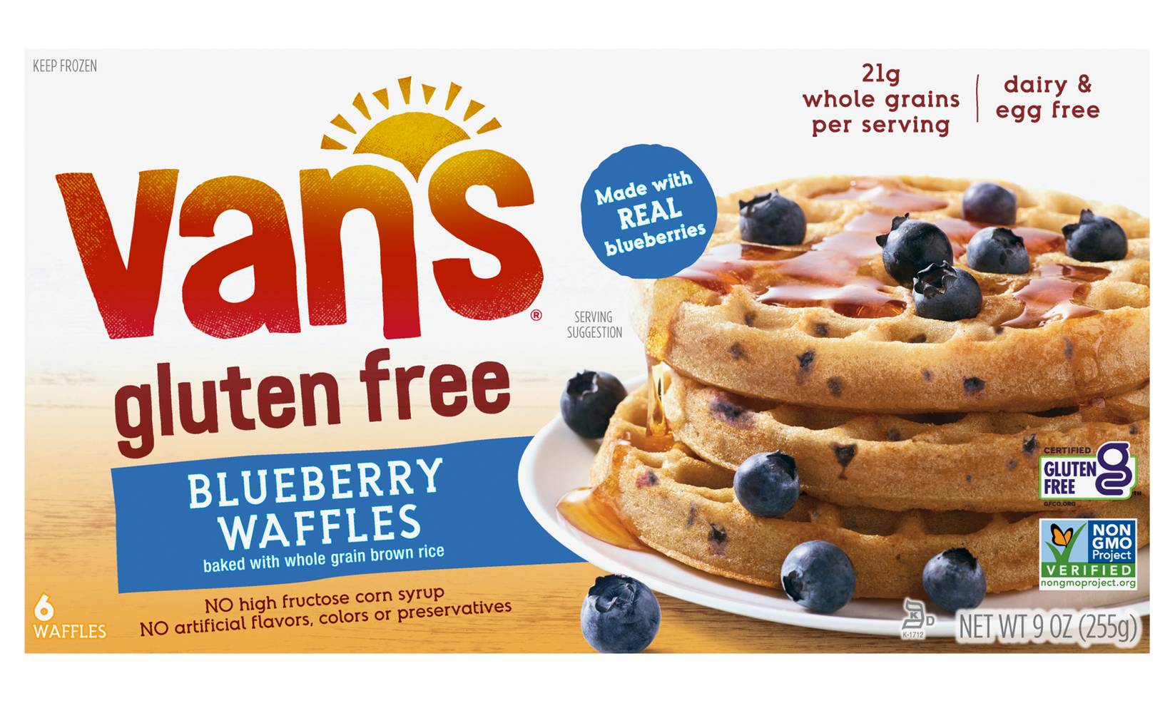 Van's Blueberry Waffles (9 oz, 6 ct)