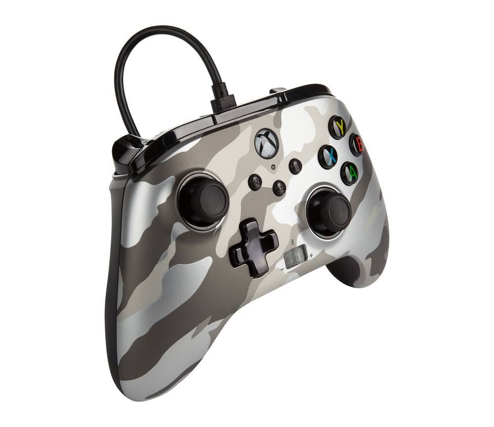 PowerA Enhanced Wired Xbox Controller Metallic White Camo Delivery Near