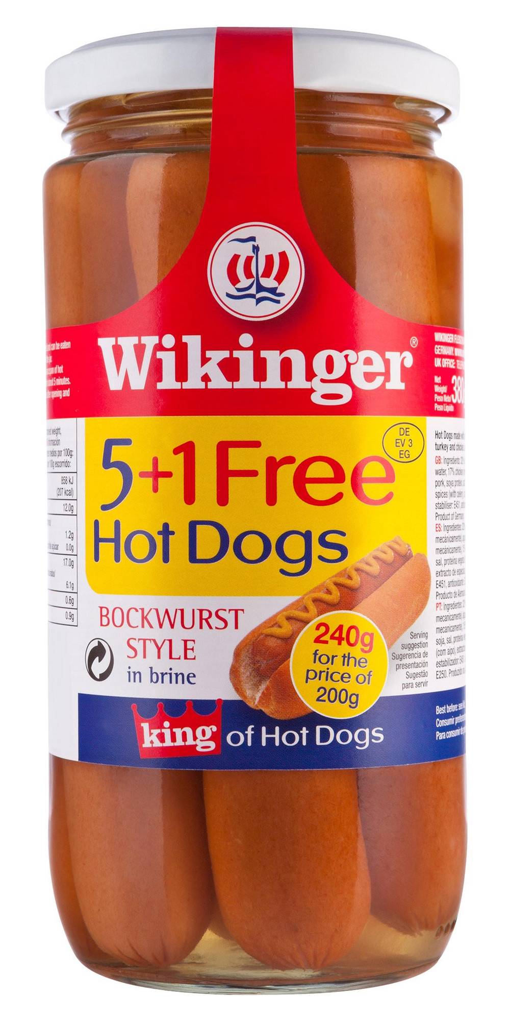 Wikinger 5+1 5pk Hot Dogs