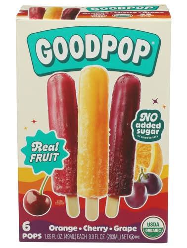 Goodpop Organic Variety Pack Junior Pops 6 Pack