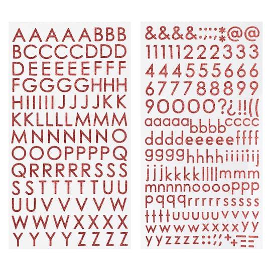 Glitter Block Alphabet Stickers By Recollections