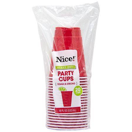 Nice! Premium Plastic Cups 18 oz - 20.0 ea