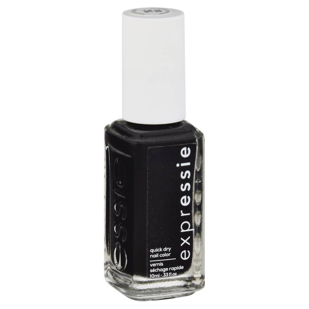 essie Expr Vegan Quick-Dry Nail Polish, Black (0.4 oz)