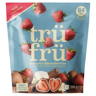 Trü Frü Nature's Strawberries Milk Chocolate 200g