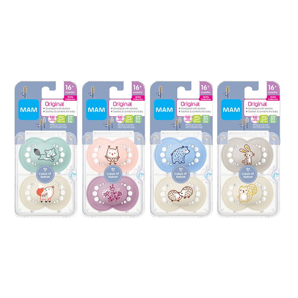 MAM Deco 16M+ Pacifiers - Assorted, 2 ct