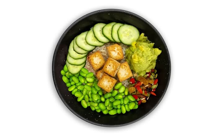 Golden Tofu Poke Bowl