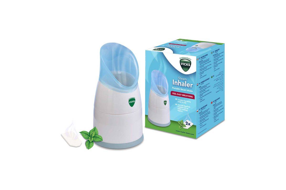 Vicks Personal Steam Inhaler with Two Scent Pads (V1300)