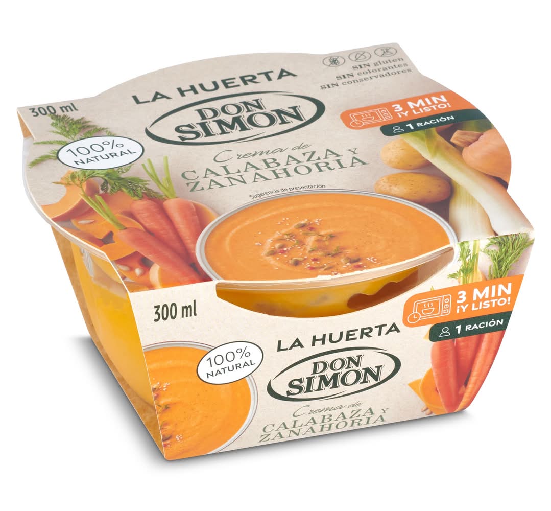 Crema De Calabaza Y Zanahoria Don Simón Tarrina 300 Ml