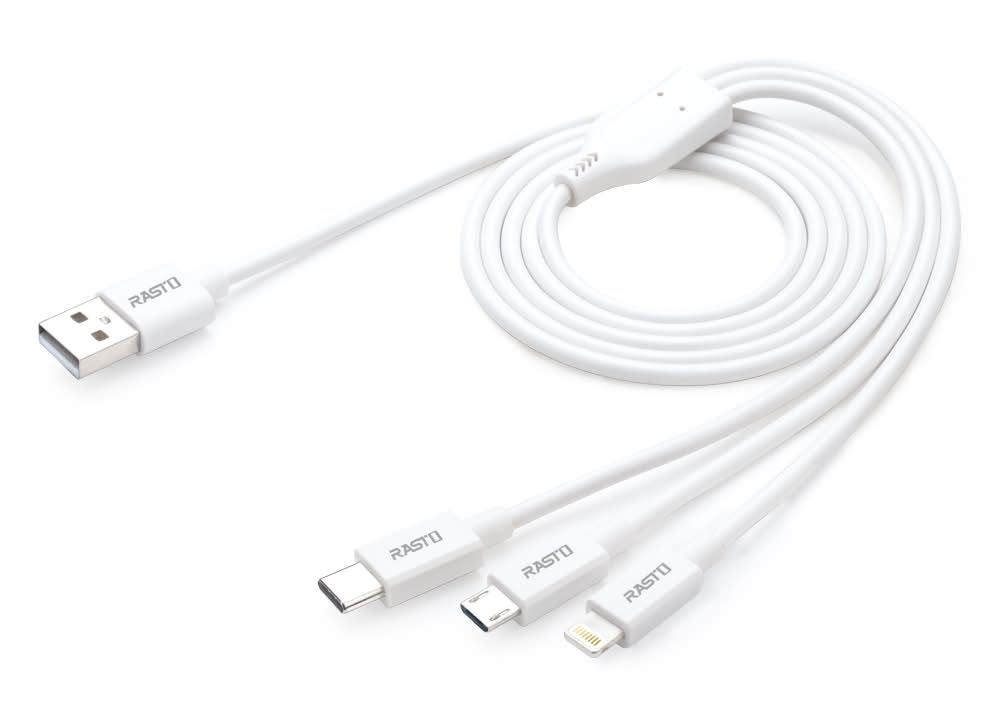 Rasto Rx56 Lightning+Typec+Micro三合一充電線1M (35 g)