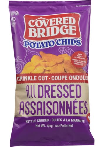Covered Bridge Chips Biologique 170 G / Covered Bridge Potato Chips Crinkle Cut All Dressed 170 g