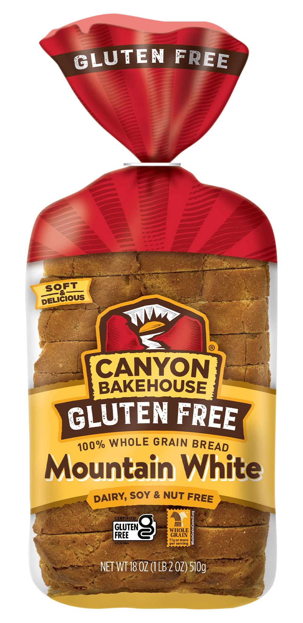 Canyon Bakehouse Gluten Free 100% Whole Grain Mountain White Bread (18 oz)