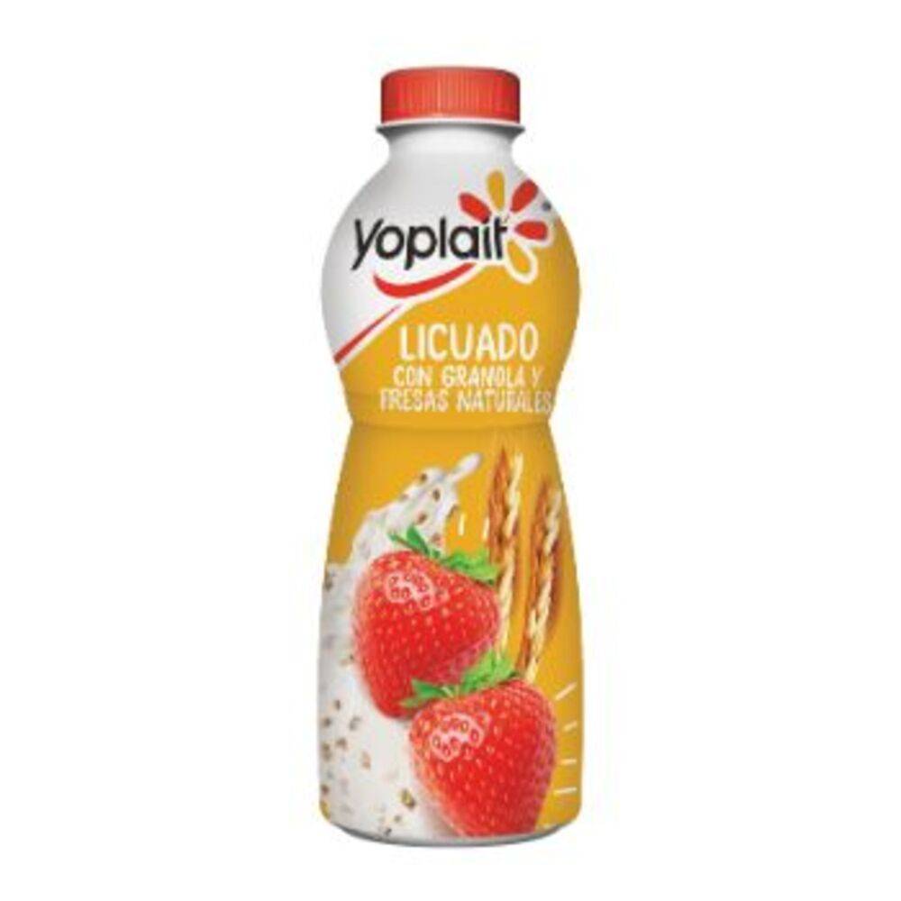 Yoplait yoghurt licuado con granola y fresas naturales (botella 330 g)
