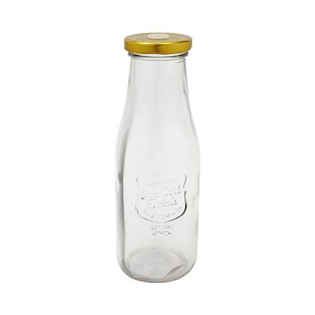 Botella para leche con tapa