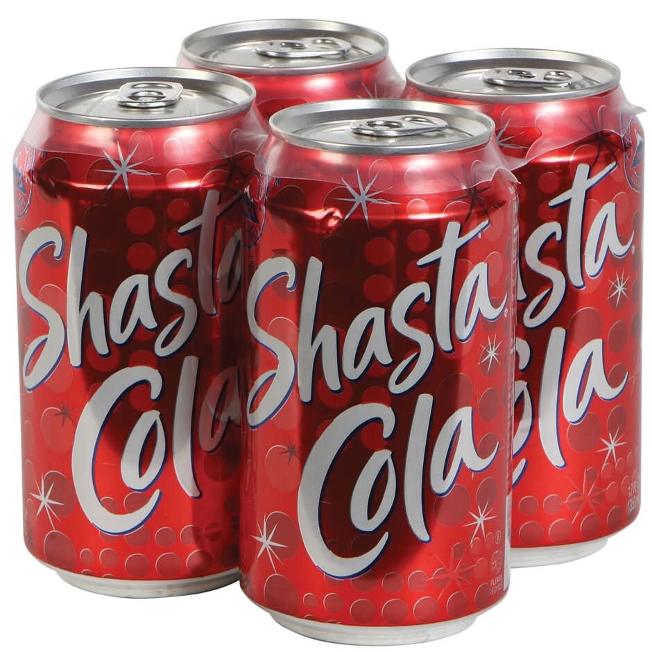 12-oz. Cans of Shasta Cola, 4-ct. Packs