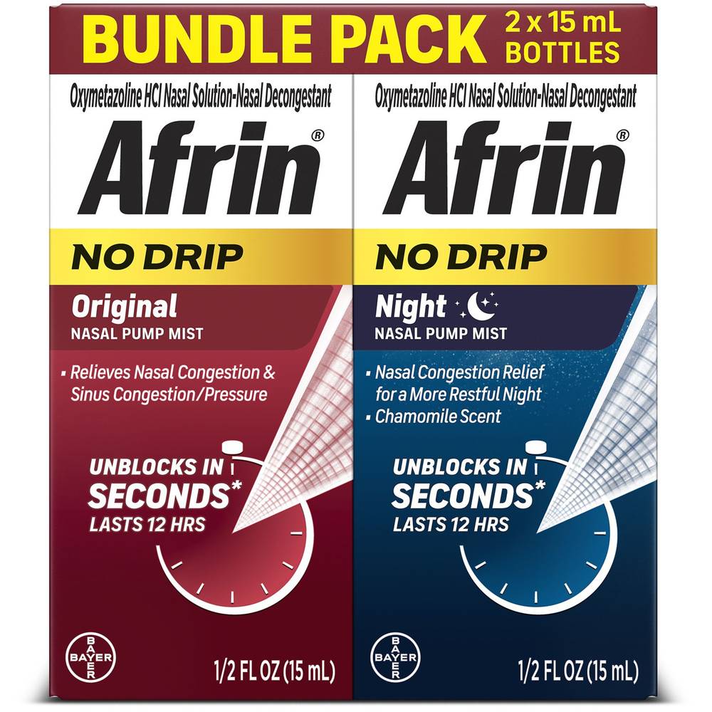 Afrin No Drip Original Pump Mist Bundle pack