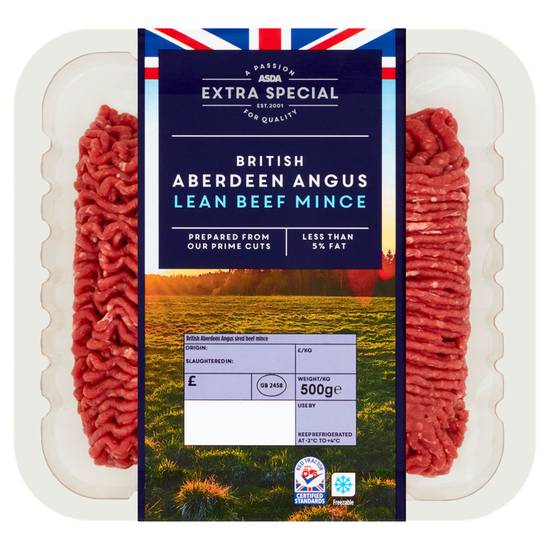 Asda Extra Special British Aberdeen Angus Lean Beef Mince 500g
