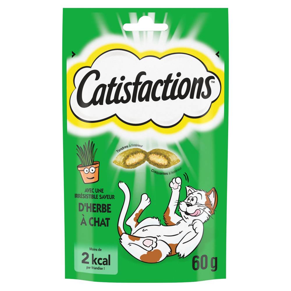 Catisfactions - Friandises pour chats adultes saveur herbe à chat