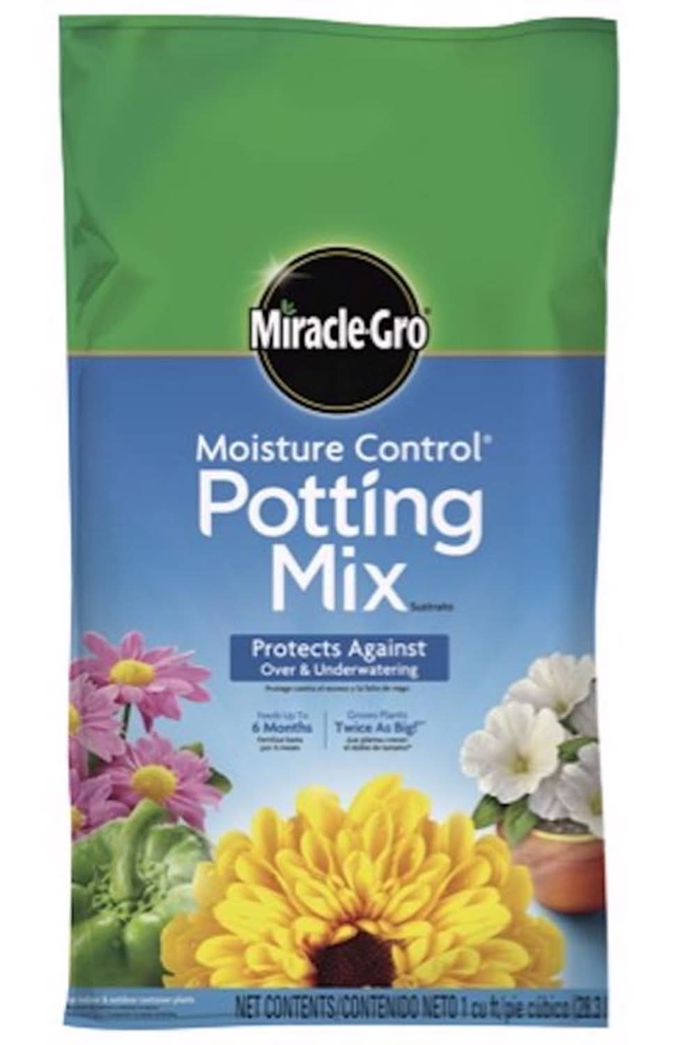 Miracle-Gro Moisture Control Flower And Plant Potting Mix 25 Qt