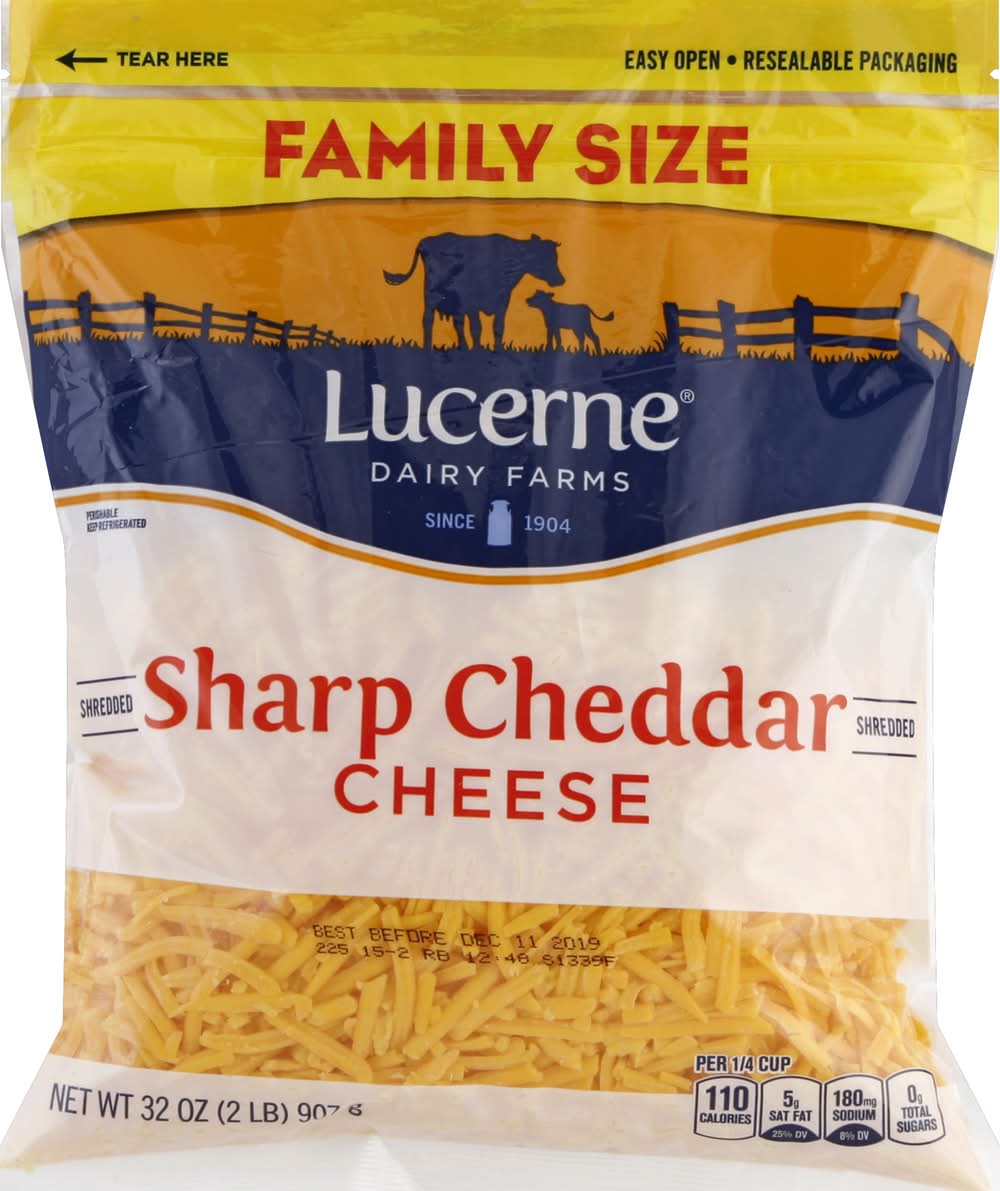 Lucerne Family Size Shredded Sharp Cheddar Cheese (32 oz)