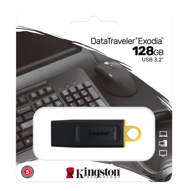 Kingston clé usb 3.2 data traveler exodia de 128 gb - kingston traveler exodia usb 128gb flash drive