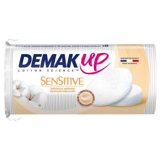 Demak'up coton démaquillant sensitive ovales (48 pcs)