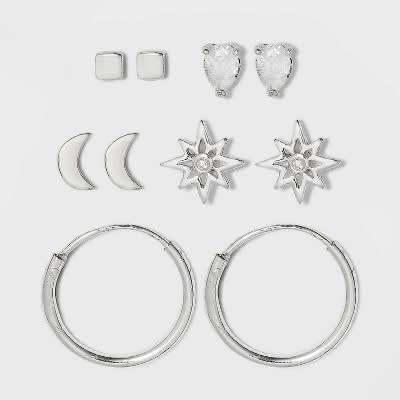 A New Day Sterling Silver Earring Set (5 ct)
