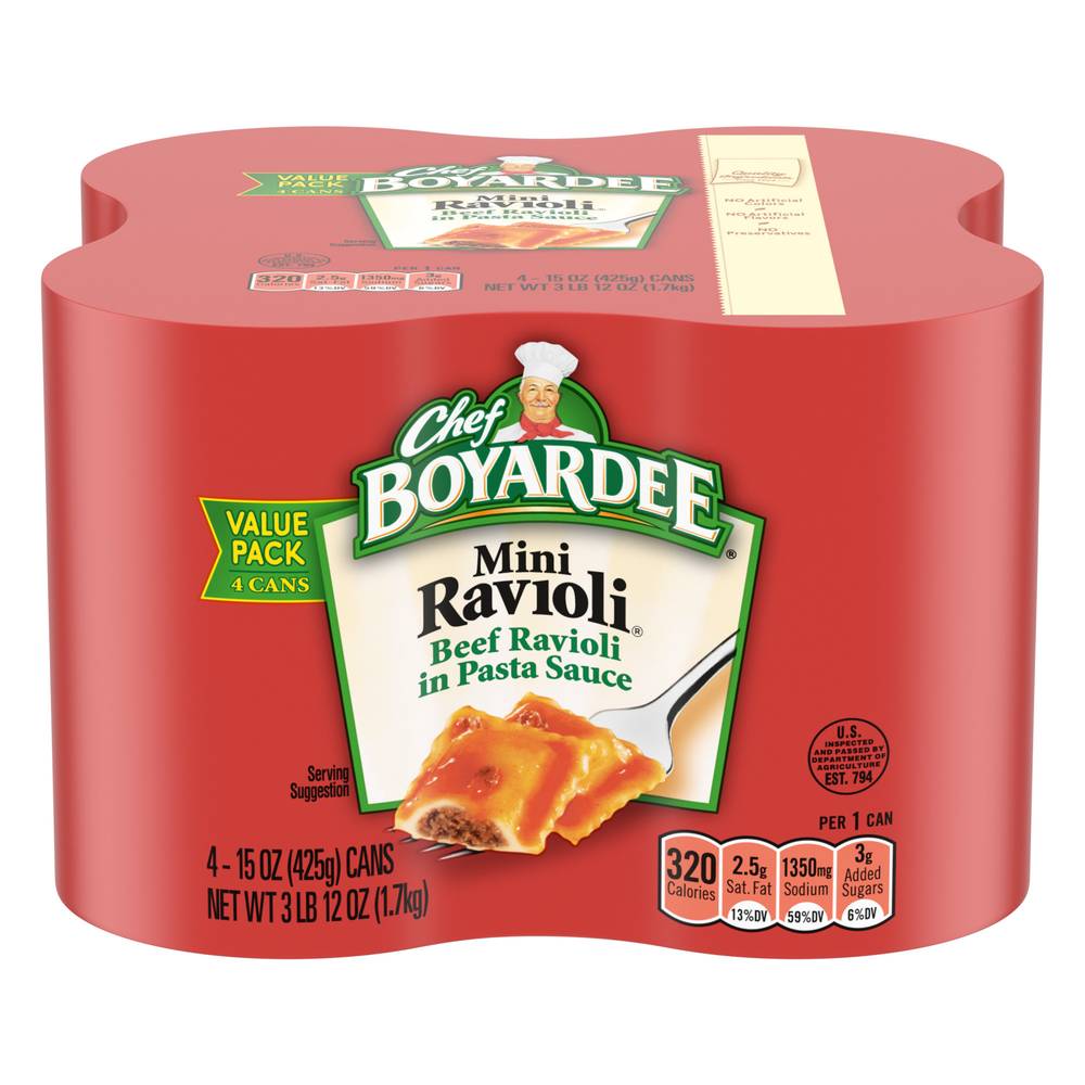 Chef Boyardee Mini Ravioli Beef (4 ct)