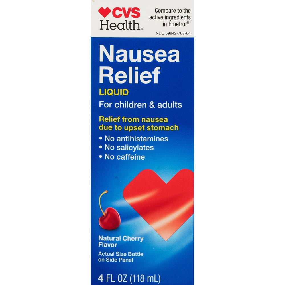 CVS Health Nausea Relief Liquid, Cherry, 4 OZ