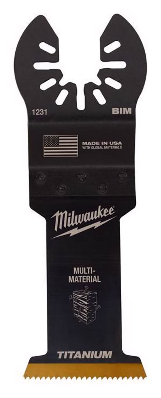 Milwaukee Universal Fit Open-Lok 1-3/8 In. W Bi-Metal Multi-Tool Oscillating Blade Multi-Material 1