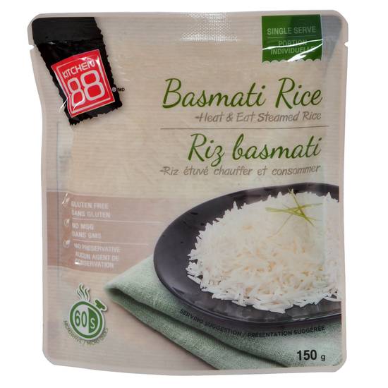 Kitchen 88 Heat And Eat Steamed Basmati Rice (150g)