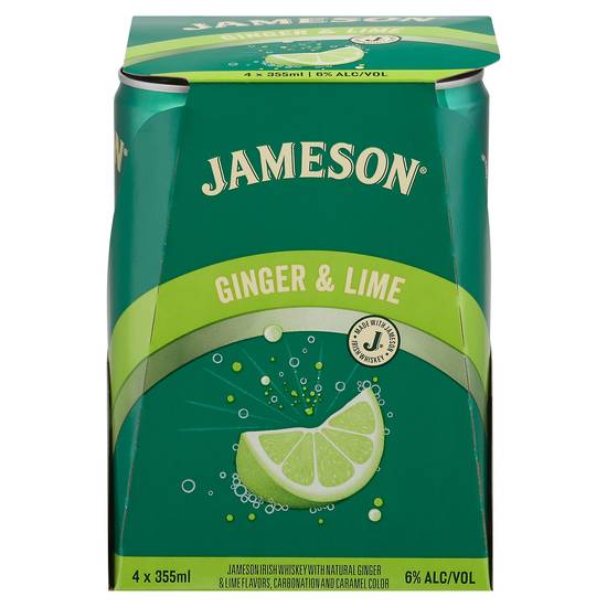 Jameson Ginger & Lime Irish Whiskey (4 ct, 12 fl oz)
