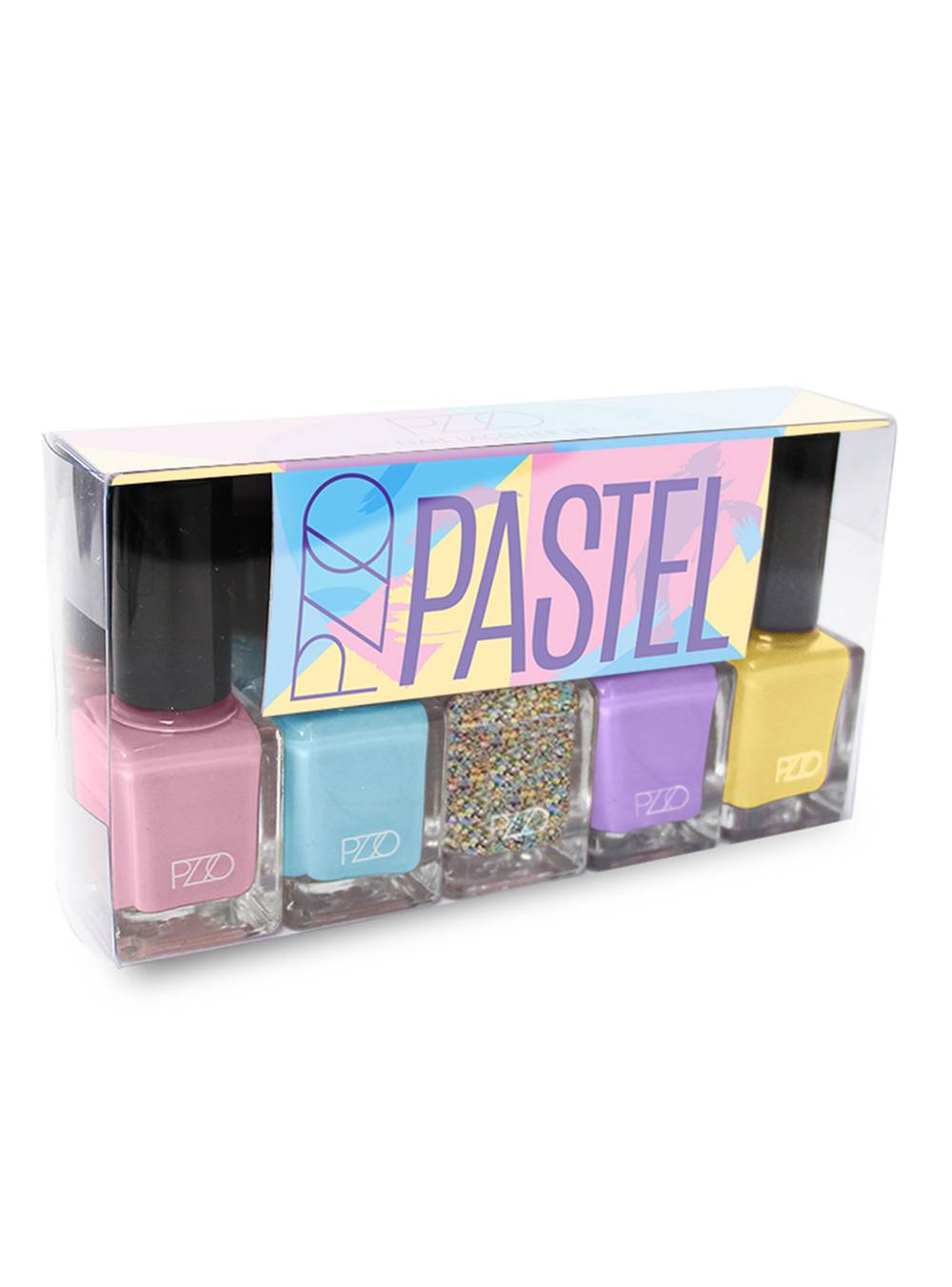 Petrizzio set esmaltes para uñas color pastel (1 set 5 u)