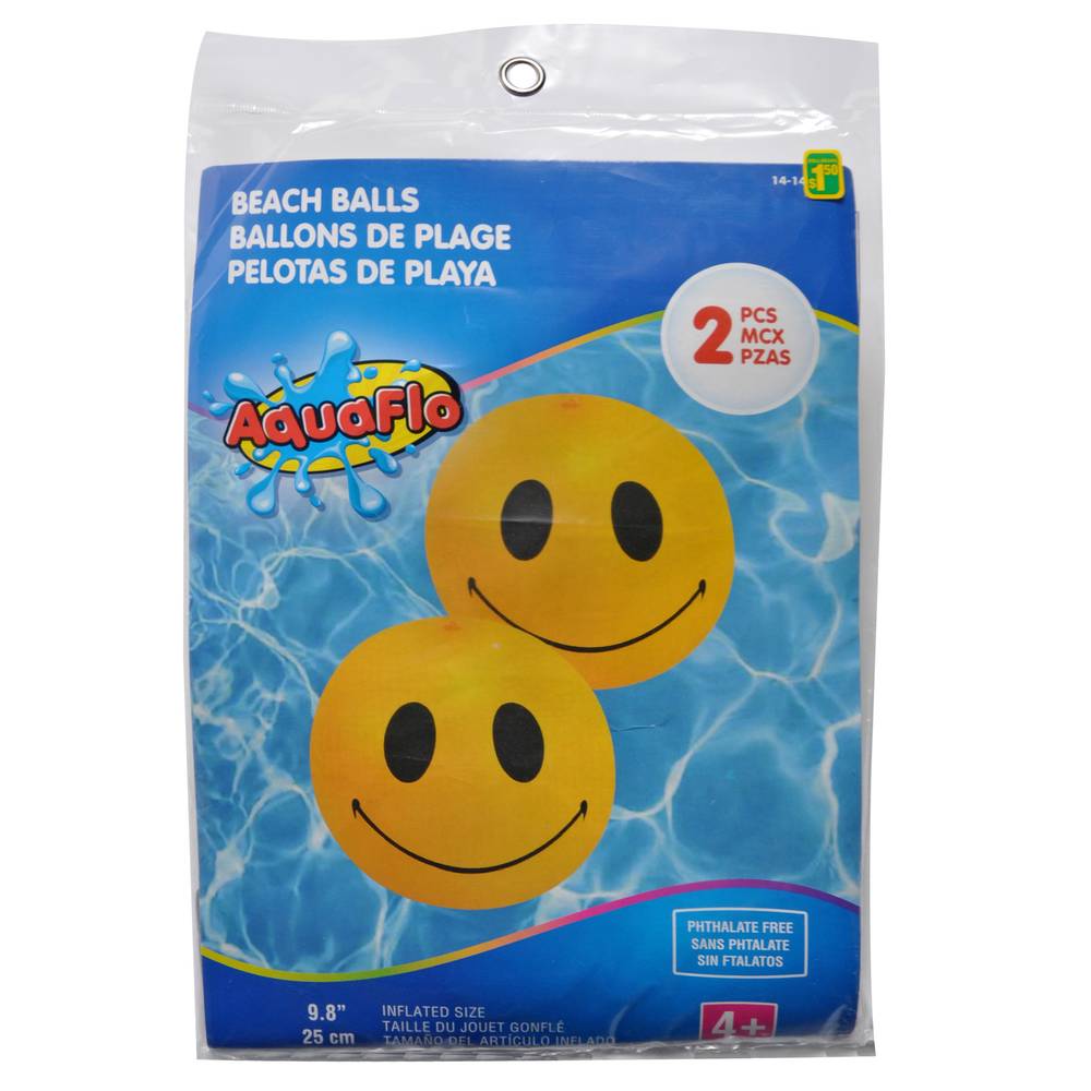 Inflatable 6 Sided&Smiley Beachball, 2pc