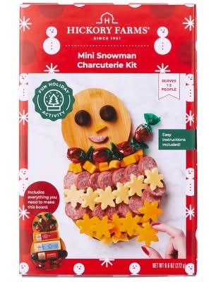 Hickory Farms Christmas Gift Set Snowman Charcuterie Kit - 9.6oz