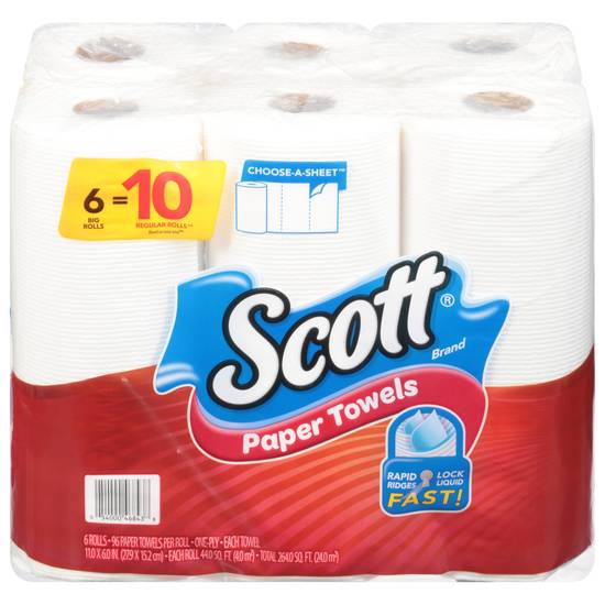 Scott One-Ply Choose-A-Sheet Paper Towels ( 6 ct )