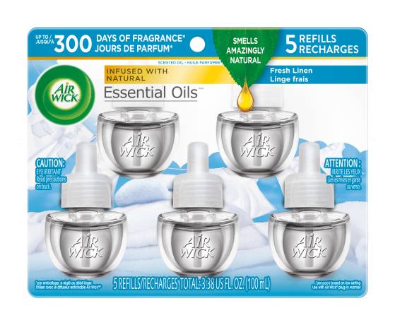 AIR WICK® Plug in Scented Oil Refills, Fresh Linen, 5 pack