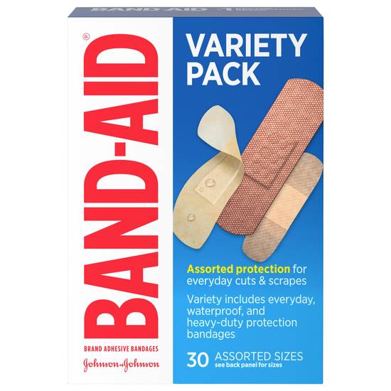 Band-Aid Variety Back Assorted Sizes Bandages (30 bandages)