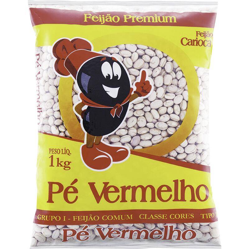 Pé vermelho feijão carioca (1kg)