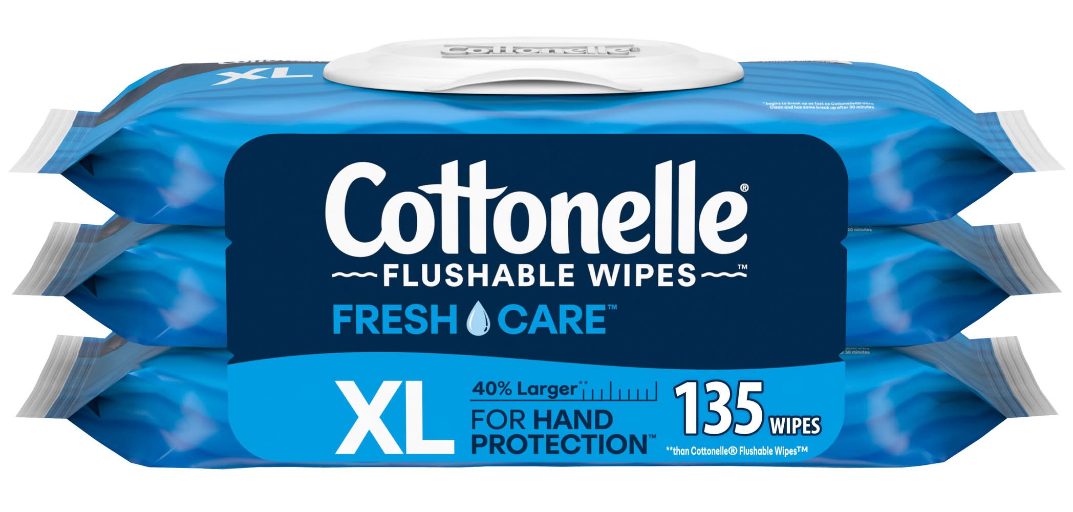 Cottonelle Fresh Care Flushable Wipes, XL (3 ct)