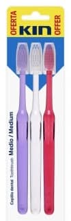 Cepillo de dientes medio Kin 3 ud.