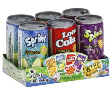 Soda Can Fizzy Candy 1.48oz 1-Count (Styles May Vary)
