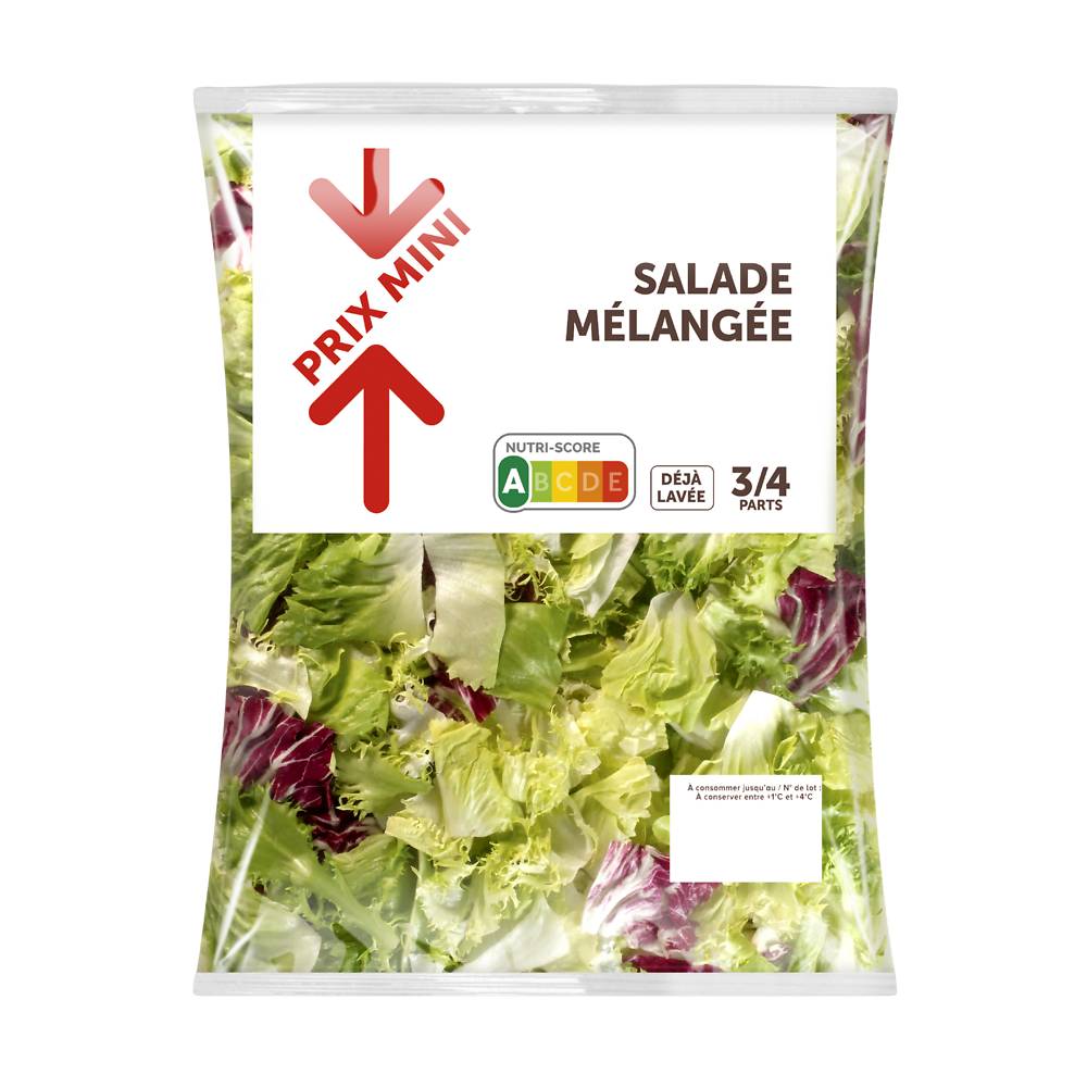 Prix Mini - Salade mélangée prête à l'emploi.