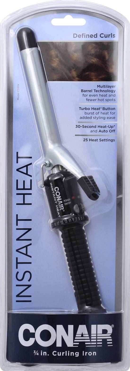 Conair Instant Heat Curling Iron (black)