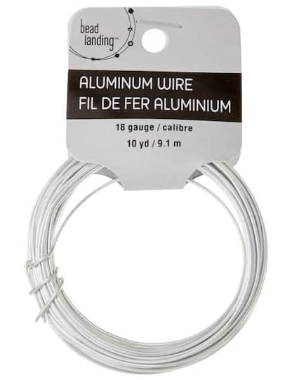 Bead Landing Rhodium 18 Gauge Aluminum Wire, 10 yd, Aluminum