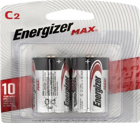 Energizer Max C2 Alkaline Batteries (2 ct)
