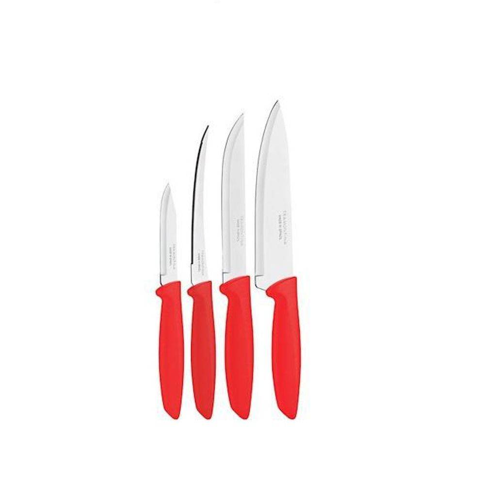 Tramontina conunto de facas vermelhas plenus (4 unidades)